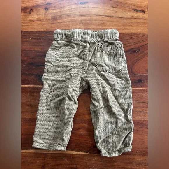 ZARA BOYS KIDS LINEN BLEND BAGGY PANTS NATURAL Striped Neutral COLOR - Picture 5 of 6